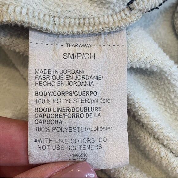 Under Armour Loose Hoodie Heather Cream/Beige with Black trim Size Small - Picture 8 of 8